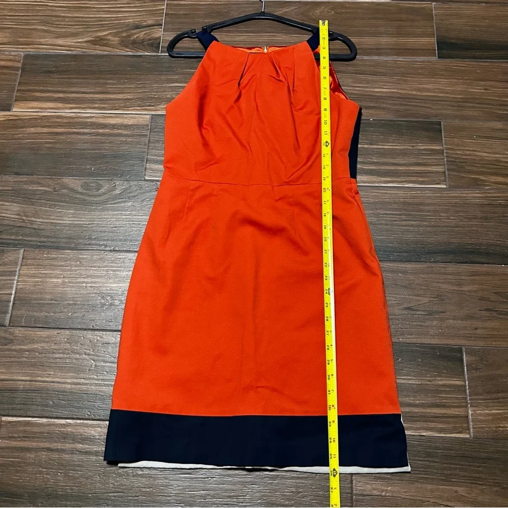 T Tahari Women’s Dress‎ Suit Set Orange Tan Navy 10 Blazer 2 Piece